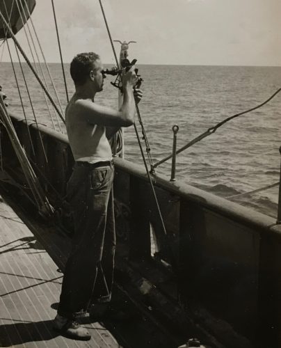 Harvard Columbus Expedition - Capt. John W. McElroy - Taking Measurements