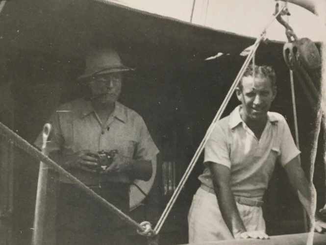 Harvard Columbus Expedition - Captain John W. McElroy Aboard Ship