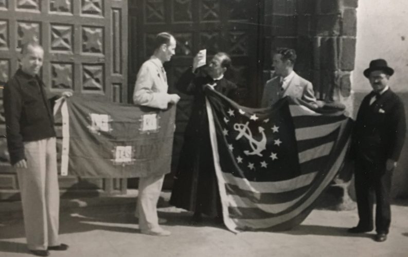 Harvard Columbus Expedition - Presentation of Flags to Church of the Assumption